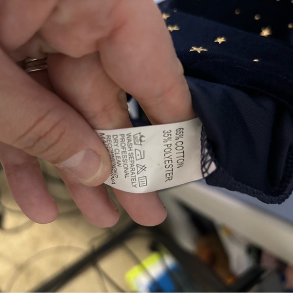 Navy Blue Dress with Gold Stars - Picture 6 of 8